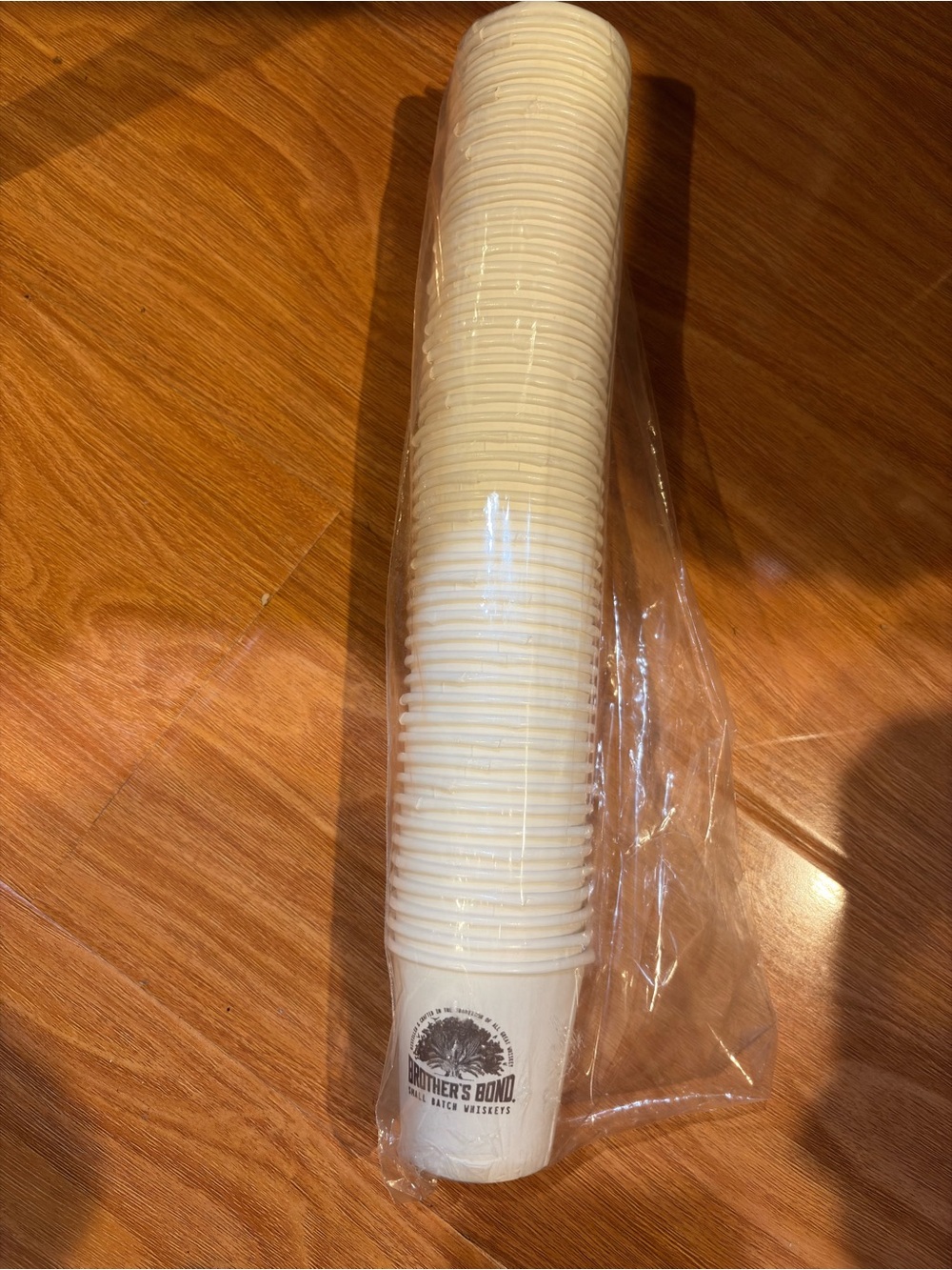 Bundle of 50 Brother's Bond Bourbon Whiskey Disposable Paper Cups-6oz